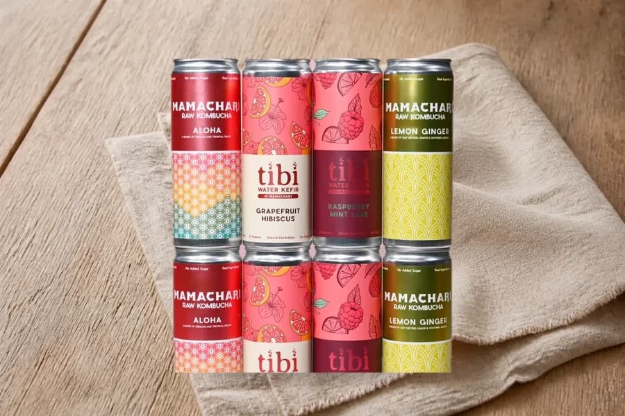 Kombucha 12-Can Case from Mamachari Kombucha